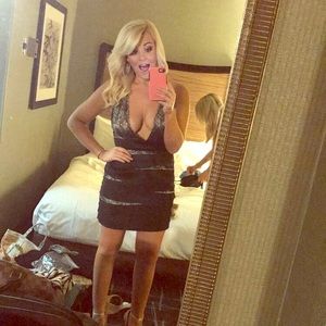 Cut out lace BEBE dress HOT!